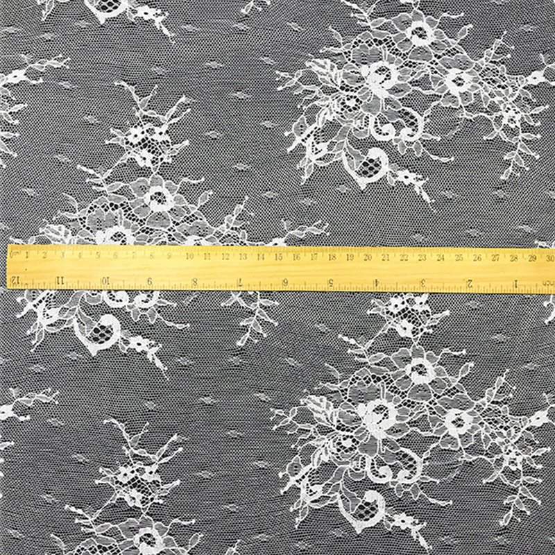 Lace Fabric Cutwork White Nylon for Bridal Wholesale Supplier 11